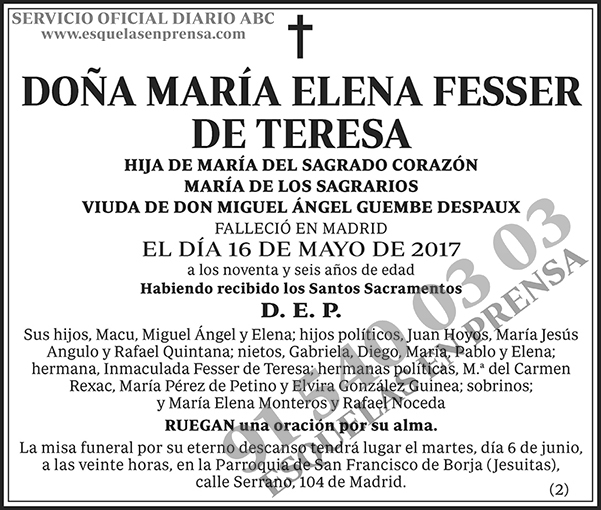 María Elena Fesser de Teresa